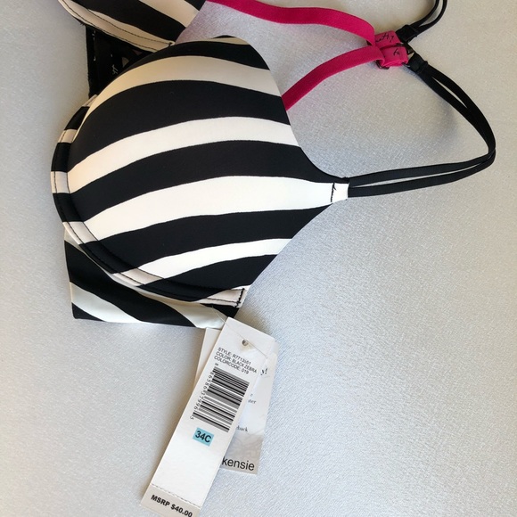 NWT Kensie striped Brooklyn Demi U/W Bra 34C - Picture 6 of 8